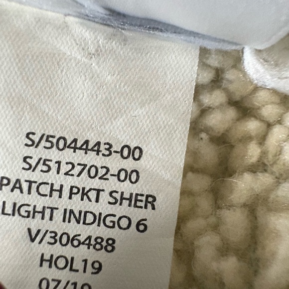 GAP Soft Denim Sherpa Button Front Jacket w Patch Pockets 1 Inner Pocket. XL - Picture 10 of 16